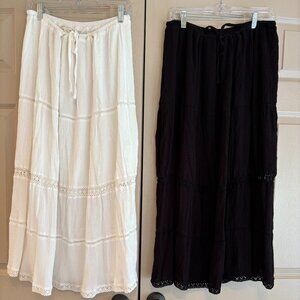 Aeropostale Crinkle Lace Maxi Skirt size XL